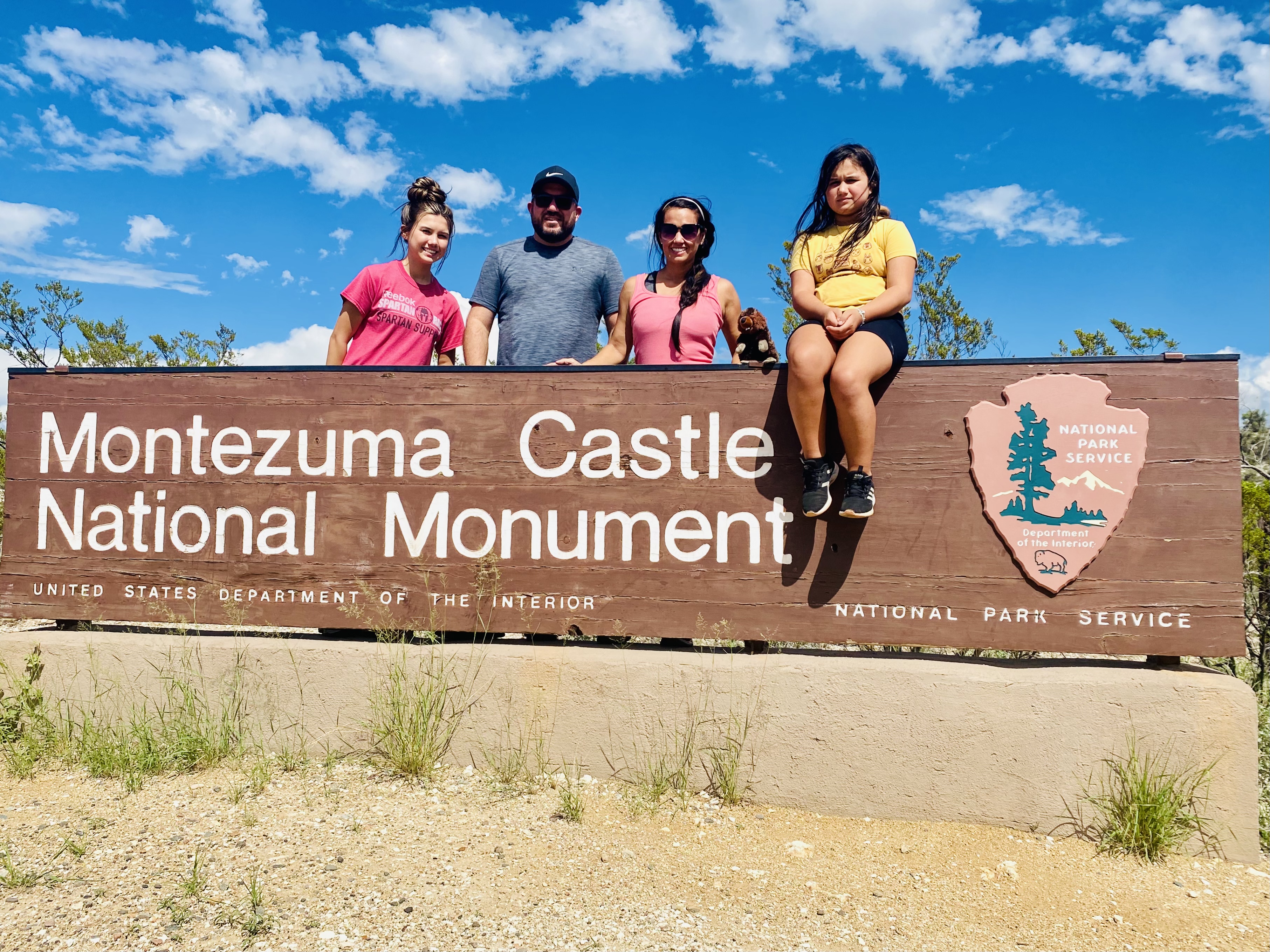 Family pic at Montezuma castle national monument
