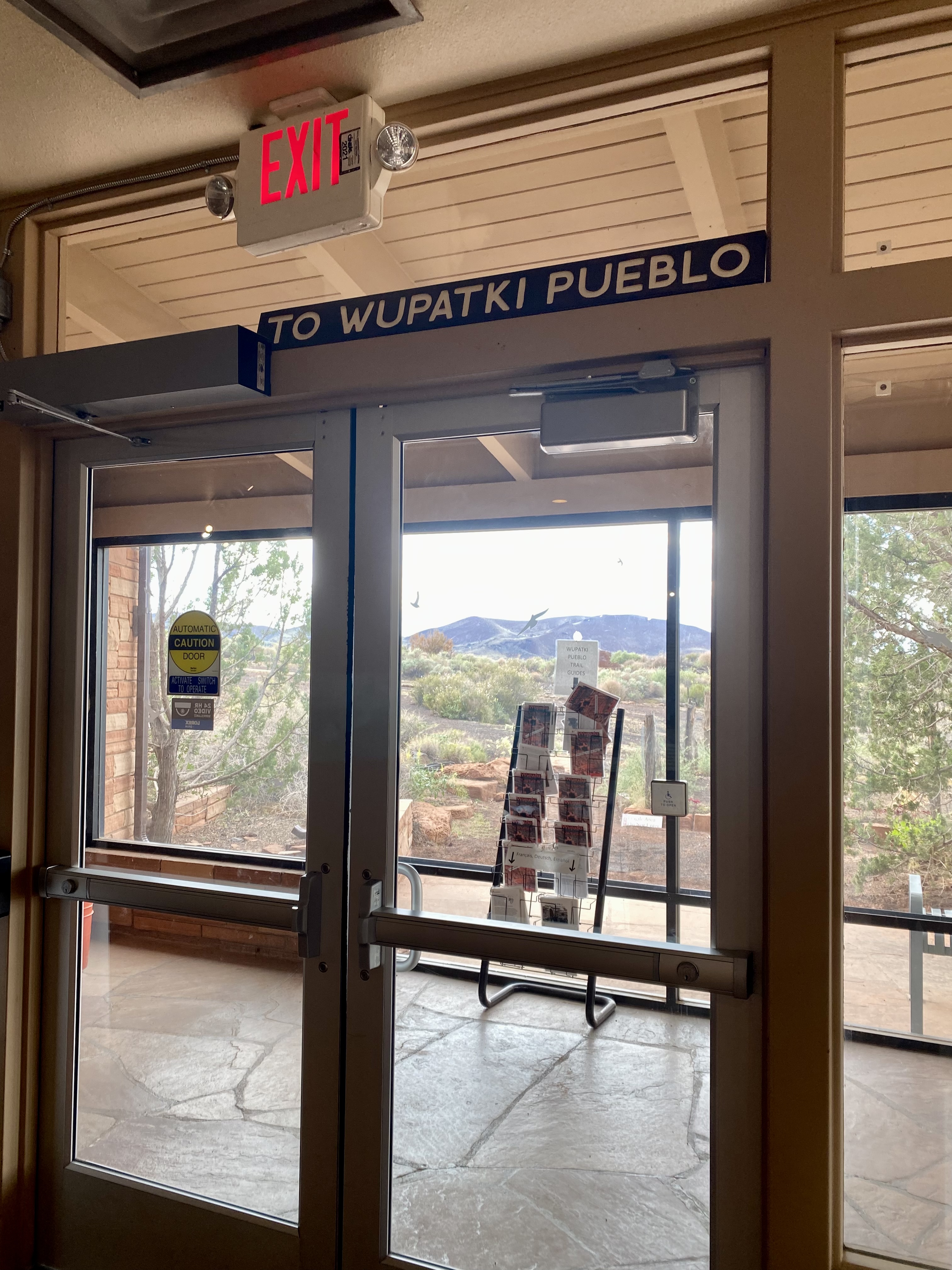 exit door to wupatki pueblo